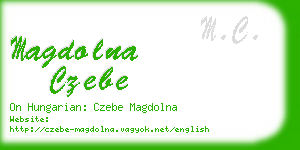 magdolna czebe business card